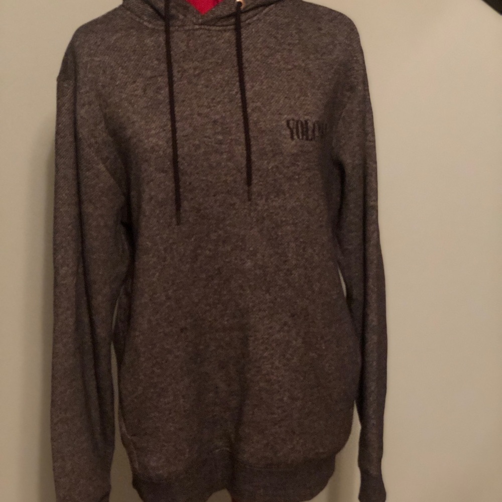 Volcom Gray Hoodie with Drawstrings